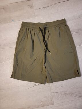 Men's Athletic Drawstring Shorts - Olive Green